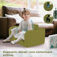 Sofá infantil plegable, cómodo sofá cama para niños pequeños, sofá cama 2 en 1 para esquina acogedora, habitación infantil, minisofá con función de dormir para niños y niñas, color verde - details 2