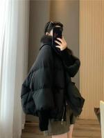 Chaqueta de Invierno de Puffa con Cuello de Piel Falsa Abrigo Cálido, Suelto, con Cremallera de Bolsillo para Mujeres - details 4