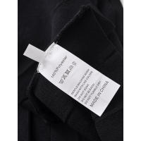 Vestido negro elegante de manga corta con cuello redondo y contraste de punto con dobladillo plisado ancho y alto para mujer - details 9