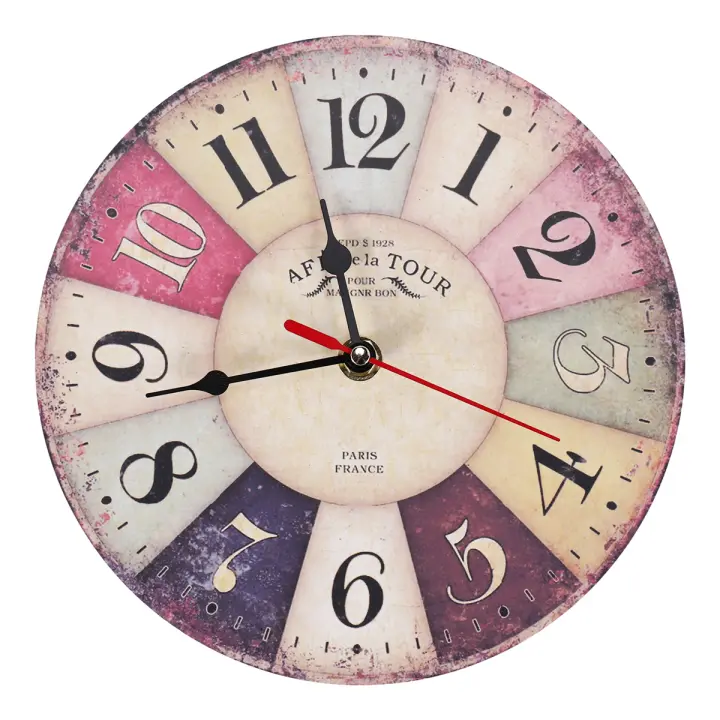 Reloj de pared de madera Timelike, diseño moderno, Vintage, rústico, Shabby Chic, decoración para el hogar, oficina, cafetería, arte, reloj grande - 1