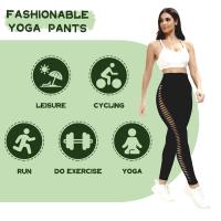 Malla de ciclismo, yoga con diseño de malla lateral, calcetines teñidos para levantar muslos, cintura alta, sin líneas incómodas, pantalones deportivos cansados - details 3