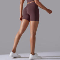 Pantalones cortos de Yoga para mujer, Shorts deportivos de secado rápido, realce de glúteos, sin costuras, para entrenamiento de ciclismo y gimnasio - details 60