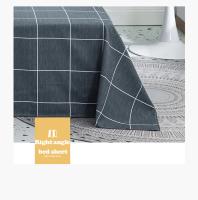 Juego de cama a cuadros, funda de edredón, sábana y funda de almohada, tamaño doble, queen y king, Simple, 3/4 - details 11