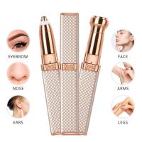 Epilador Eléctrico Portátil Para Mujeres 2 En 1 Recargable Por USB Eliminador De Vello Painless Para Bikini Cuidado Facial Y Cejas - details 6