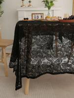 Mantel Ense francés negro, utilizado para mesas rectangulares, estilo retro, elegantes y sencillos manteles y adornos de boda - details 11