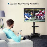 Soporte TV Ruedas para Pantallas de Plasma/LCD/LED de 30-70 Pulgadas hasta 40 kg, Soporte TV Suelo con 6 Ajustes de Altura Ajustable de Vidrio Templado de 2 Niveles, 600x400 mm - details 5