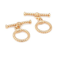 Pulsera de Tirantes Geométricos de Latón Dorado 18K Clasps para Hacer Joyería DIY - details 27