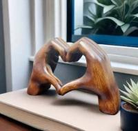 Escalera de resina en forma de corazón para el hogar, sala de estar, lámpara de escritorio, adornos de viento de lujo, Acción de Gracias - details 2