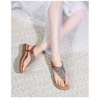 Sandalias Mujer 2025 con Cristales y Plataforma |   Tira en Dedo para Verano, Diseño Elegante y Fresco para Playa y Ciudad - details 13