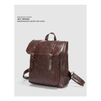 Mochila Mochila Estilo Universitario Bolso Retro De Cuero Suave Para Mujer Bolso Escolar Informal De Gran Capacidad - details 3