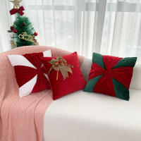 Bonenjoy, 1 unidad, funda de cojín navideña, funda de almohada con pajarita, decoración navideña, funda de almohada de 45x45cm, fundas de cojín para sofá de casa - details 4