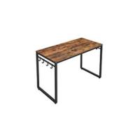 Escritorio con 2 Estantes a la Izquierda o a la Derecha, Mesa de Trabajo, para Salón Oficina, Estructura de Acero, Industrial, Negro Ébano LWD047B16 - details 12