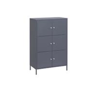 Gabinete de Archivos Móvil con 2 Cajones Cierre, Para Documentos de Oficina, Carpetas Suspendidas, Montado, 39 x 50 x 69,5 cm Negro Mate OFC52BK - details 10