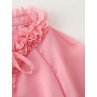 Vestido de gasa con volantes, estilo clásico, versátil y a la moda para mujer. - details 3