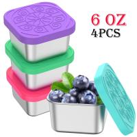 Contenedor Portátil de Aperitivos de Acero Inoxidable Caja de Ensalada con Tapas de Silicona - details 1
