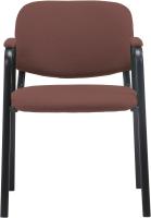 Confidente Ken Pro Tapizada En Tela I Silla De Conferencia con Base De Metal Negro I Silla De Oficina Sin Ruedas I Color:, Color:Negro - details 34