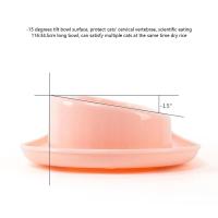 Cuencos de agua y comida para perros y gatos, plato inclinado de 15 grados, cuenco largo de alimentación para mascotas, Material plástico seguro, fácil de limpiar - details 2