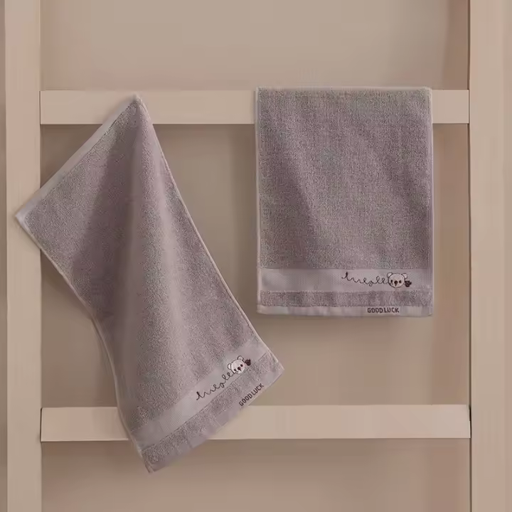 Toallas de Baño Suaves de Algodón para Bebés Pañuelo de Lavado de Cara de Oso de Dibujos Animados - 1