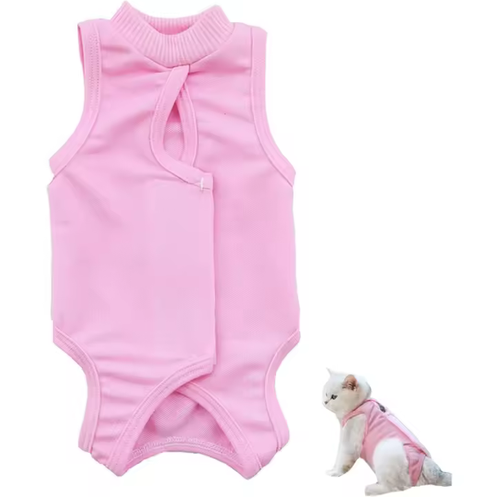 Trajes de recuperación para gatos, ropa para gatos esterilizados, trajes de recuperación en polvo, para tratados y desteñidos - 1