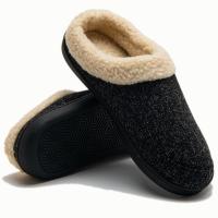 Invierno de los hombres más el tamaño 50 al aire libre engrosado fondo grueso apilado caliente zapatillas de algodón de lana - details 30