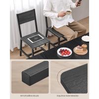Juego de 2 Sillas de Comedor Marco de Acero, Estilo Industrial Marrón Rústico y Negro Tinta LDC092B01V1 - details 35