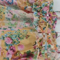 2025 primavera nueva ropa de mujer europea y americana impresa floral francesa sin espalda vestido dividido con tirantes delgados - details 17
