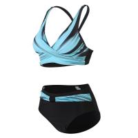 Traje de Baño de Dos Piezas Estilo Vintage Tanga Alto con Impresión Retro Material de Dacron - details 19