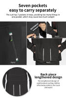 Jersey de Ciclismo ROCKBROS para Hombres y Mujeres Set de Ropa de Esquí con Forro Polar Térmico a Prueba de Lluvia y Viento Material de Terciopelo 100% y Poliéster 80% con Cierre de Cremallera - details 7