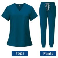 Uniforme médico ajustado para mujer, conjuntos de batas, accesorios de enfermería, batas de cirugía hospitalaria, clínica Dental, salón de belleza, ropa de trabajo - details 6