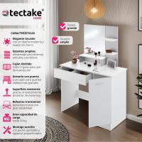 tocador de Maquillaje, Estilo Vintage, Espejo Giratorio, Taburete Acolchado, 4 cajones, Elegante, Muebles Dormitorio, tocador con Espejo, Espejo Maquillaje, tocadores de Maquillaje - details 36