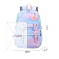 Mochipa para mujer, mochipa para estudiantes, mochara de gran capacidad, mochila al Aire Libre con estampado de dibujos animados de Arcoíris - details 1