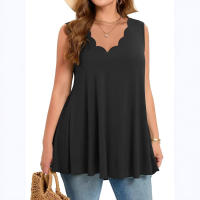Camiseta sin mangas de color sólido, camiseta informal sin mangas para verano, ropa de mujer para uso diario - details 1