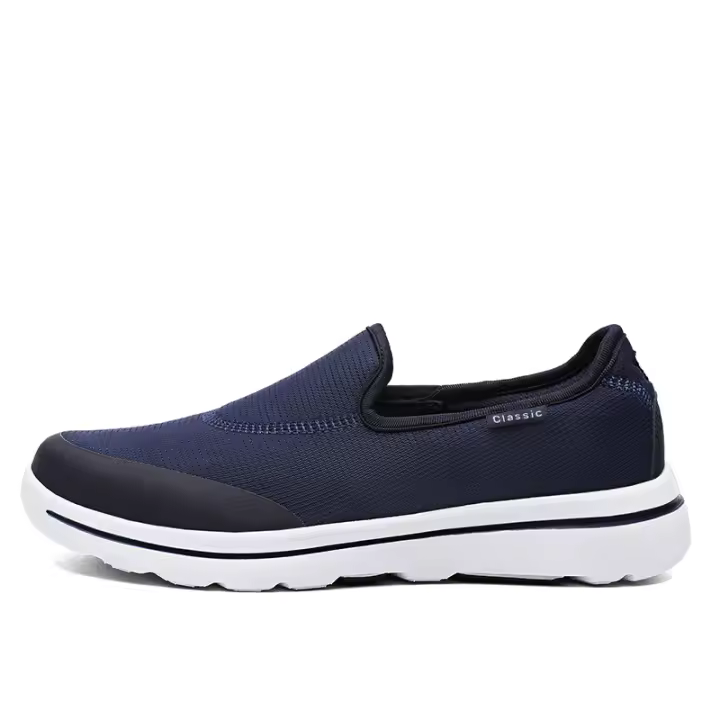 Zapatos de malla tejida con mosca transpirables para hombres, zapatos de tela de suela gruesa de un pedal - 1