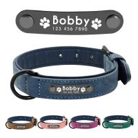 Collares personalizados de cuero para perros Etiquetas de identificación para perros pequeños, medianos y grandes Ideal para Pitbull, Bulldog, Beagle - details 2