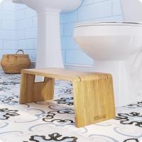 Taburete plegable de bambú para inodoro – Taburete de baño plegable de 7 pulgadas para niños y adultos, color marrón - details 6