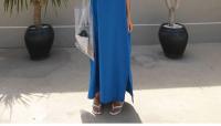 Novedad de verano, camiseta de Color liso con cuello vuelto, vestido largo informal holgado de manga corta con botones para mujer, bata de estilo coreano para mujer - details 3