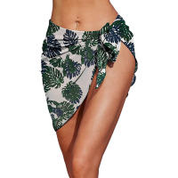 Falda larga y corta para mujer, traje de baño de Sarong, pareo de Bikini de verano, bufanda transparente - details 34