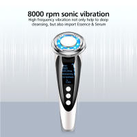 Masajeador Facial EMS con fotones LED, terapia de luz roja, cuidado de la piel, antienvejecimiento, máquina de estiramiento Facial, belleza, limpiador de poros faciales caliente y frío - details 1