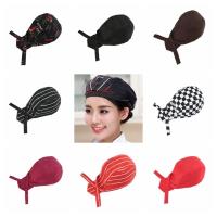 Sombrero de Chef transpirable, gorro de trabajo ajustable de algodón para cocinar, cómodo, de malla, para camarero, panadería - details 6