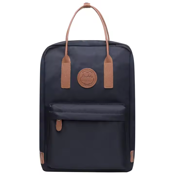 KAUKKO Mochila elegante de tela Oxford, mochila de viaje, bolsa de senderismo ligera, cartera NEGRO, 15,68 L - 1