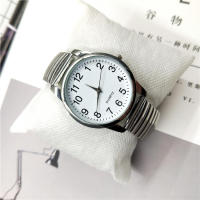 Reloj para hombres de mediana edad y mayores, reloj de pulsera de cuarzo con números grandes para mujer, banda de acero para primavera - details 2