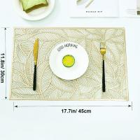 Juego De 2/4 Tapetes Para Mesa Rectangular Dorada Tapete De PVC Limpieza Fácil Moderno Para Comedor Decoración Del Hogar - details 1