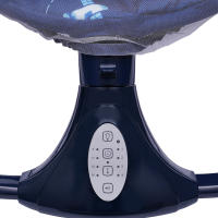 Mecedora eléctrica para bebé, cuna de música con Bluetooth, función de sincronización de ángulo ajustable, color azul, 5V - details 2