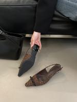 Impresionante Belleza Francés Sandalias de Tacón Alto con Estampado de Leopardo Zapatos de Mujer - details 9