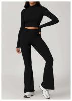 Conjunto de Yoga de Manga Larga Top de Correa Alta y Leggings Deportivos para Mujeres - details 42