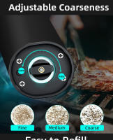 Molinillo Eléctrico automático para pimienta y sal, herramienta de cocina con luz LED, ajustable, sin aspereza - details 2