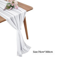 Camino de mesa de gasa verde salvia, decoración de mesa de comedor de Hotel, fiesta de boda, ducha nupcial, Baby Shower - details 3