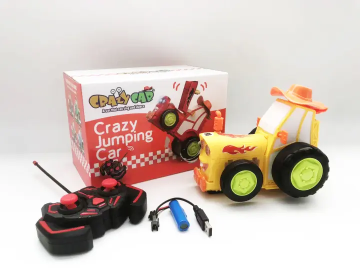 Coche de salto loco con Control remoto, coche con luces y música, regalo creativo para el Día de los niños - 1