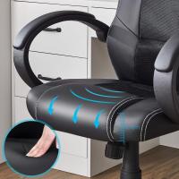 Silla de Escritorio de Oficina Ergonómica Regulable con Ruedas, Azul, 79 x 65 x 33 - details 36