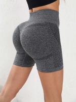 Yoga de cintura alta sin costuras para mujer, entrenamiento de compresión atlética, levantamiento de melocotón, pantalones cortos transpirables de secado rápido Fiess Booty - details 1